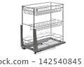 Metal storage rack for kitchen organization and arrangement of items 142540845