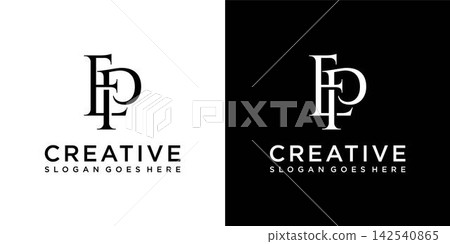 EP or PE initial letter logo design vector concept EP or PE initial letter logo design vector concept 142540865