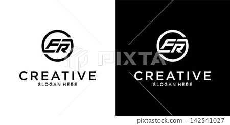 FR of RF initial letter logo design vector FR of RF initial letter logo design vector 142541027