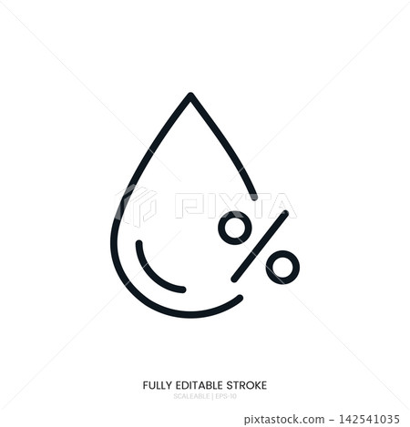 Humidity percentage icon Humidity percentage icon 142541035