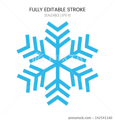 Blue snowflake icon vector design Blue snowflake icon vector design 142541180