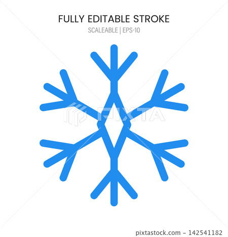 Simple blue snowflake vector design Simple blue snowflake vector design 142541182