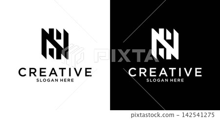NS or SN initial letter logo design vector template NS or SN initial letter logo design vector template 142541275