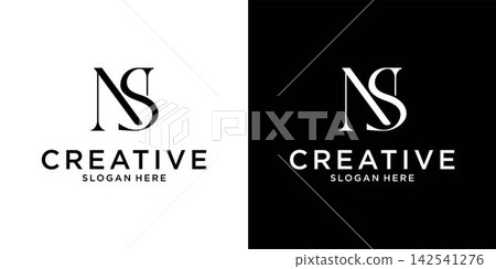 NS or SN initial letter logo design vector template NS or SN initial letter logo design vector template 142541276