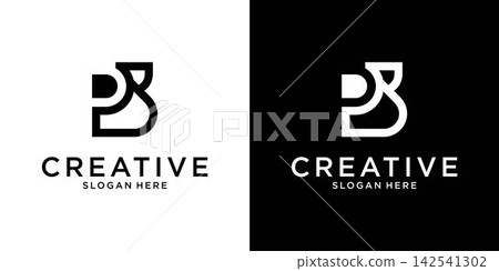 PB or BP initial letter logo design vector PB or BP initial letter logo design vector 142541302