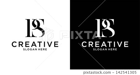 PS or SP initial letter logo design vector PS or SP initial letter logo design vector 142541305