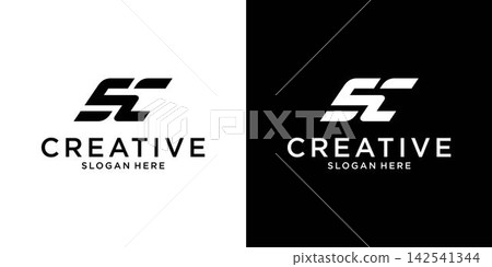 SC or CS initial letter logo design monogram SC or CS initial letter logo design monogram 142541344