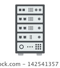 Server Rack Icon Showing Network Hardware Data Storage 142541357