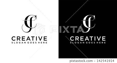 CJ or JC initial letter logo design vector CJ or JC initial letter logo design vector 142541914