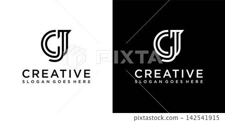CJ or JC initial letter logo design vector CJ or JC initial letter logo design vector 142541915