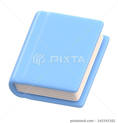3D illustration of a stylized book with a transparent background. 3D illustration of a stylized book with a transparent background. 142543382