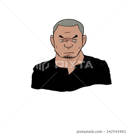 A stern-faced, intimidating middle-aged man A stern-faced, intimidating middle-aged man 142543401