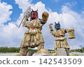A giant Namahage statue, a symbol of Akita tourism. 142543509