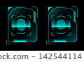 Futuristic fingerprint scanner and biometric digital interface 142544114