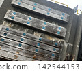Wooden fenders installed at port facilities along Tokyo Bay 142544153