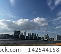 View of the Tsukiji Market redevelopment site from Kachidoki (as of June 2024) 142544158