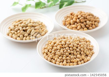 乾黃豆、煮黃豆和蒸黃豆 乾黃豆、煮黃豆和蒸黃豆 142545056