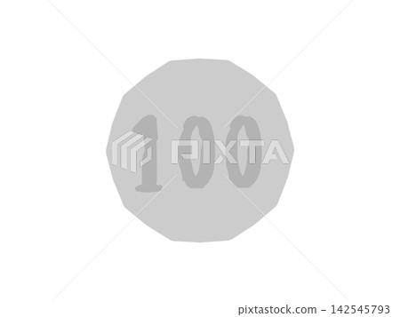 100 yen coin illustration 100 yen coin illustration 142545793