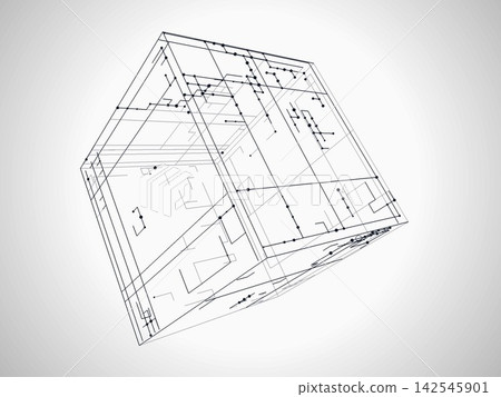 Decorative Wire Cube Texture 142545901