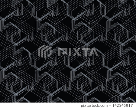 Clean Geometric Labyrinth Vector Pattern Clean Geometric Labyrinth Vector Pattern 142545917