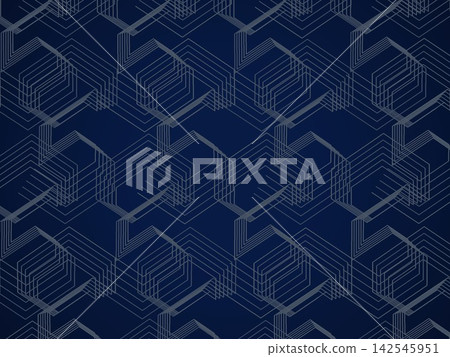 Decorative Geometric Labyrinth Vector Pattern Decorative Geometric Labyrinth Vector Pattern 142545951