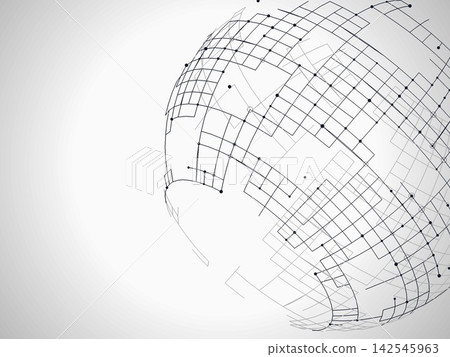 Stylish Tech Globe Background 142545963