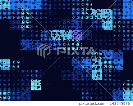 Dynamic Fintech Block Grid Vector Background Dynamic Fintech Block Grid Vector Background 142545976