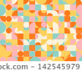 Clean Geometric Arc Tiles Vector Pattern 142545979