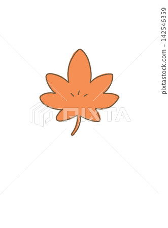 簡單的楓葉插圖 142546359