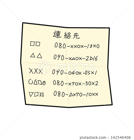 Contact information memo Contact information memo 142546406
