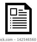 Document Icon With Checklist And Text Lines 142546560