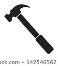 Black Hammer Icon Isolated On White Background For Design 142546562