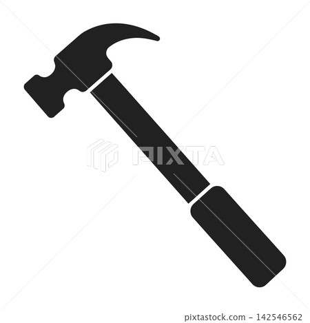Black Hammer Icon Isolated On White Background For Design Black Hammer Icon Isolated On White Background For Design 142546562