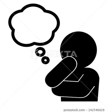 一個思考的人,對話框為空白 | 插圖,代表思考、疑問、想法和訊息 一個思考的人,對話框為空白 | 插圖,代表思考、疑問、想法和訊息 142546828