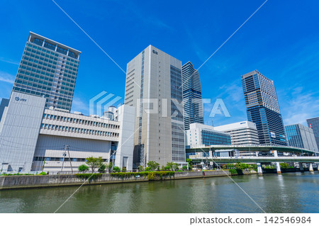 大阪府大阪市堂島川及堂島建築 大阪府大阪市堂島川及堂島建築 142546984