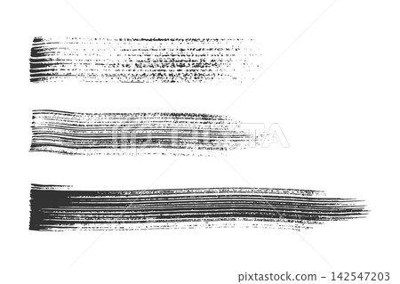 Grunge paint brush strokes set vector trace print from textured ink linocut stamp illustration for abstract background creative artistic banner cosmetic packaging design and minimalist branding charco Grunge paint brush strokes set vector trace print from textured ink linocut stamp illustration for abstract background creative artistic banner cosmetic packaging design and minimalist branding charco 142547203
