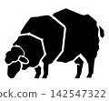 A silhouette of a black sheep drawn in geometric shapes. 142547322