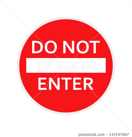 Do not enter red circular traffic road icon sign vector illustration design Do not enter red circular traffic road icon sign vector illustration design 142547667