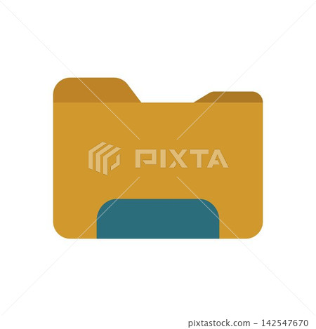 Yellow file folder vector graphic data storage ui icon Yellow file folder vector graphic data storage ui icon 142547670