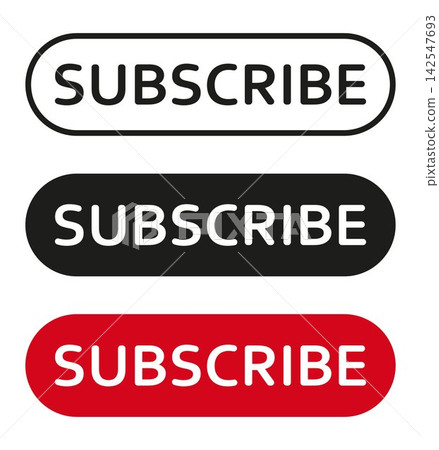 modern rounded subscribe ui buttons outline solid red vector design buttton modern rounded subscribe ui buttons outline solid red vector design buttton 142547693