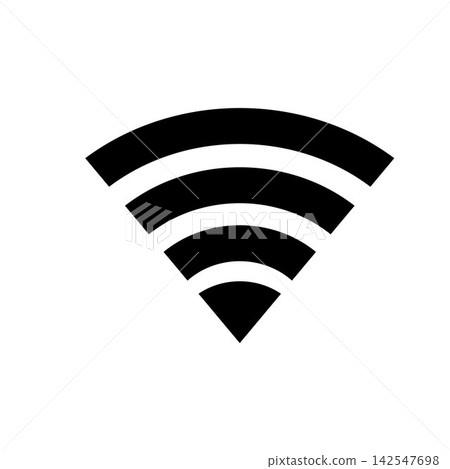 Flat Black Wireless Internet Wave Connection Vector Symbol Flat Black Wireless Internet Wave Connection Vector Symbol 142547698