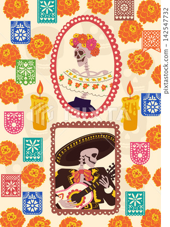 Catrina Mariachi portraits frames Dia de los Catrina Mariachi portraits frames Dia de los 142547732
