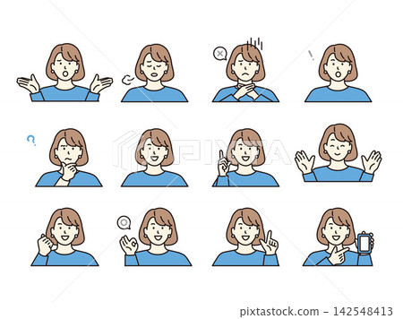 人物面部表情插圖 人物面部表情插圖 142548413