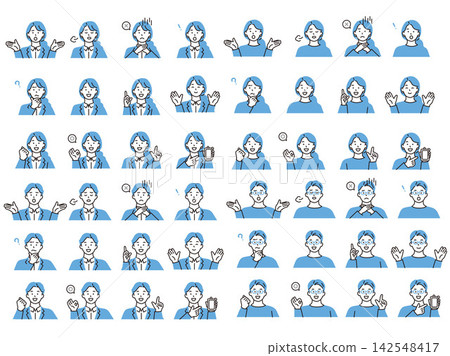 人物面部表情插圖 人物面部表情插圖 142548417