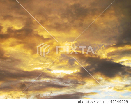 (埼玉縣河口市附近)美麗的緋紅夕陽景色 (埼玉縣河口市附近)美麗的緋紅夕陽景色 142549909