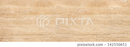 Travertine stone texture showing beige limestone surface background Travertine stone texture showing beige limestone surface background 142550651