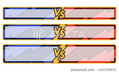American comic-style red and blue VS title base American comic-style red and blue VS title base 142550815