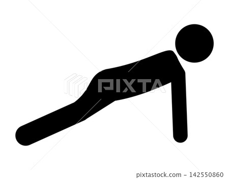Silhouette of person performing side plank exercise with straight body alignment on white background, with silhouette, person, plank, sideplank detail, showing exercise, fitness, workout, pose context Silhouette of person performing side plank exercise with straight body alignment on white background, with silhouette, person, plank, sideplank detail, showing exercise, fitness, workout, pose context 142550860