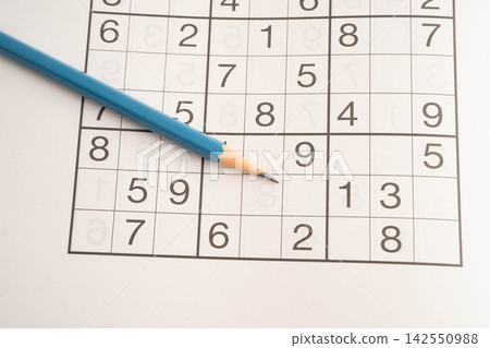 Sudoku puzzle, game to play for keep you brain younger for developing Alzheimer disease in senior patient. Sudoku puzzle, game to play for keep you brain younger for developing Alzheimer disease in senior patient. 142550988