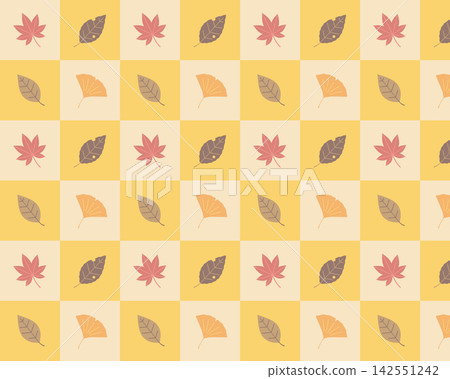 Seamless pattern of fallen leaves Seamless pattern of fallen leaves 142551242